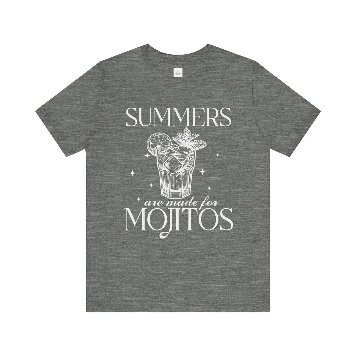 Summers Are Made For Mojitos White Font Unisex Jersey Short Sleeve Tee