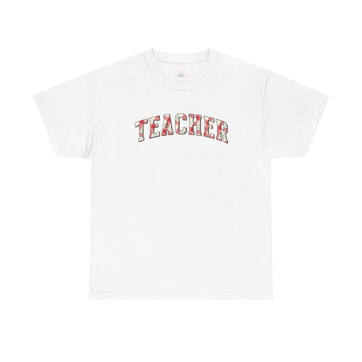 Teacher Christmas Plaid Unisex Heavy Cotton Tee