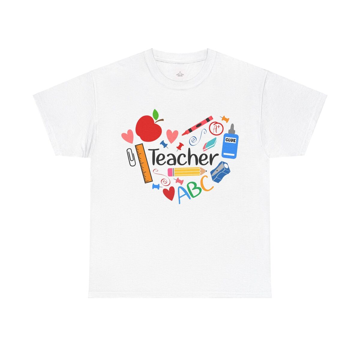 Teacher Heart Graphic Unisex Heavy Cotton Tee