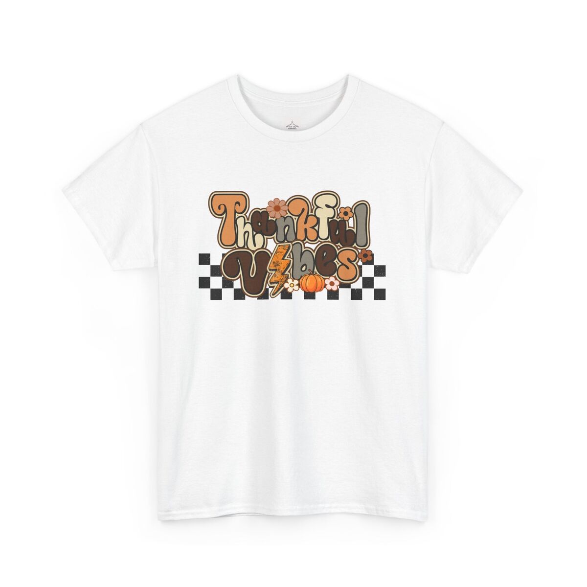 Thankful-Vibes-Retro-Checkered-Unisex-Heavy-Cotton-Tee-1