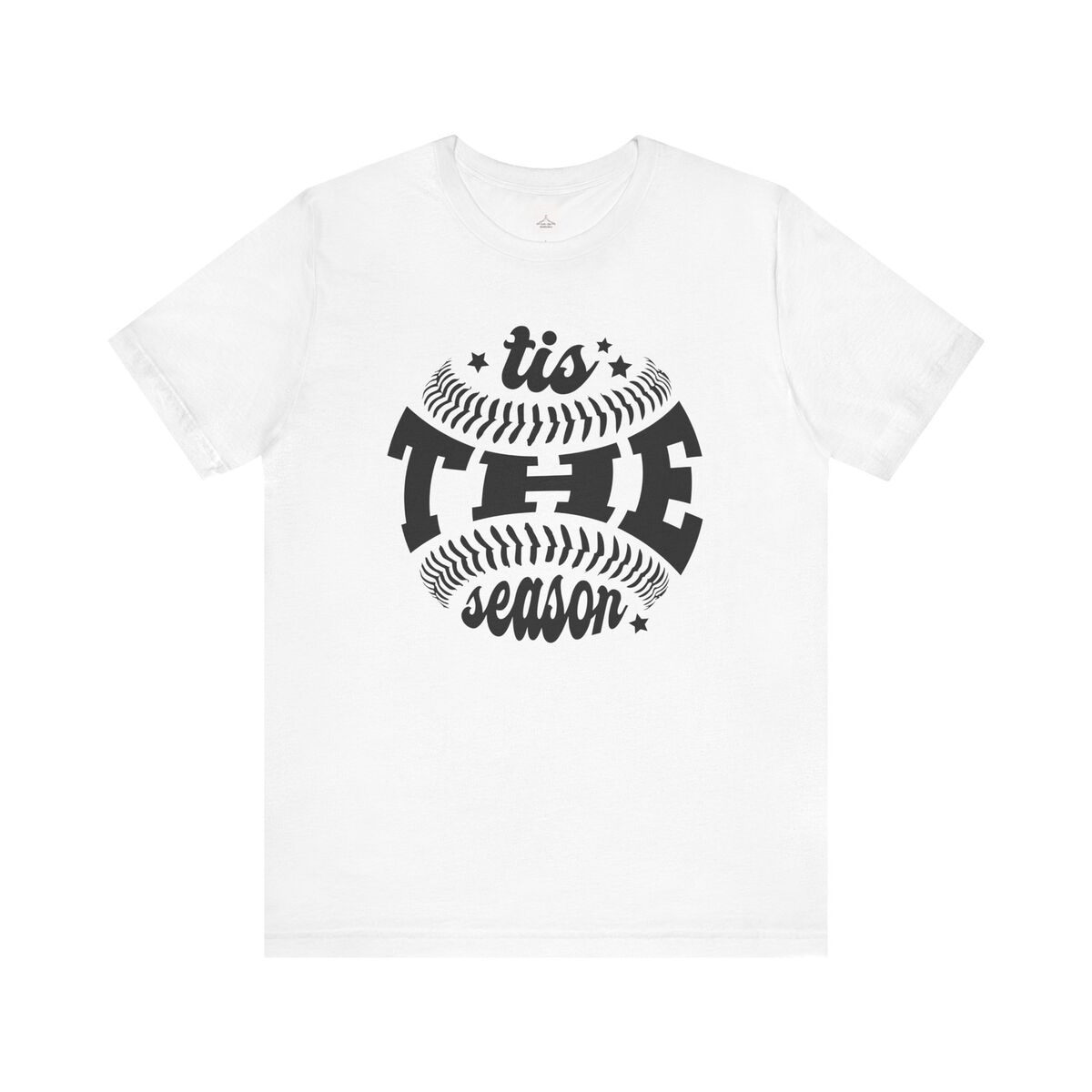Tis The Season Baseball Black Font Unisex Jersey Short Sleeve Tee
