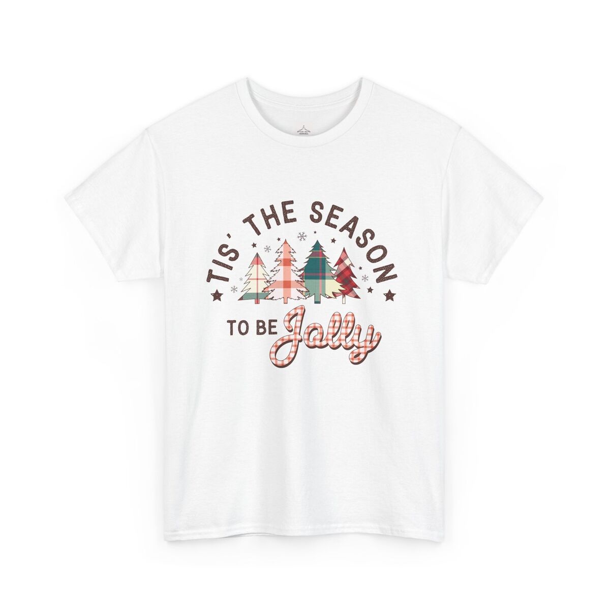 Tis-The-Season-To-Be-Jolly-Christmas-Plaid-Unisex-Heavy-Cotton-Tee-1