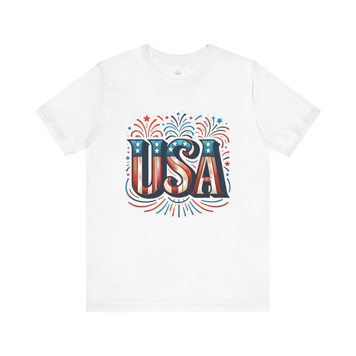 Usa Red White And Blue Unisex Jersey Short Sleeve Tee