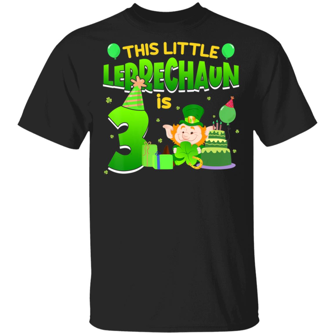 3Rd Birthday St. Patricks Day T-Shirt Cotton Tee