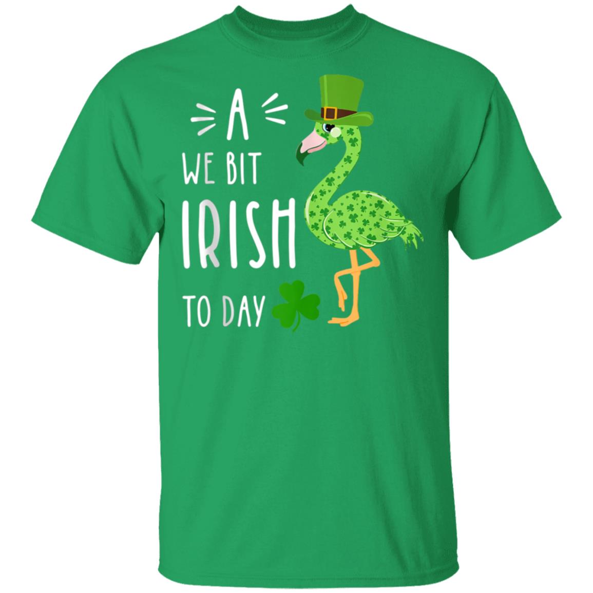 A We Bit Irish To Day Flamingo For St. Patricks Day T-Shirt Cotton Tee