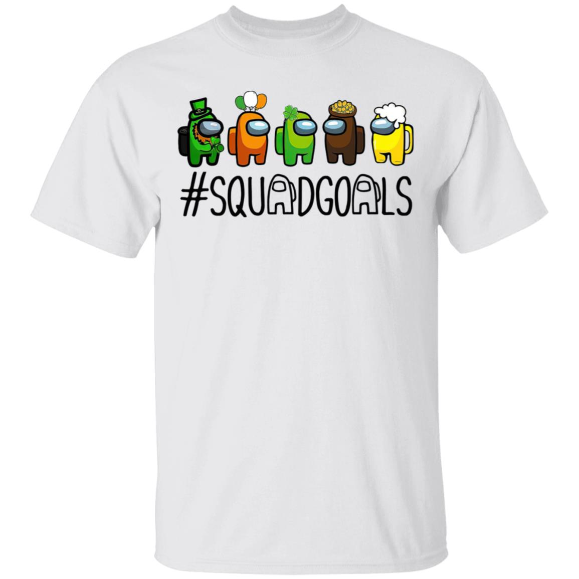 Among Us Squad Goals Happy St. Patrick's Day T-Shirt Cotton Tee