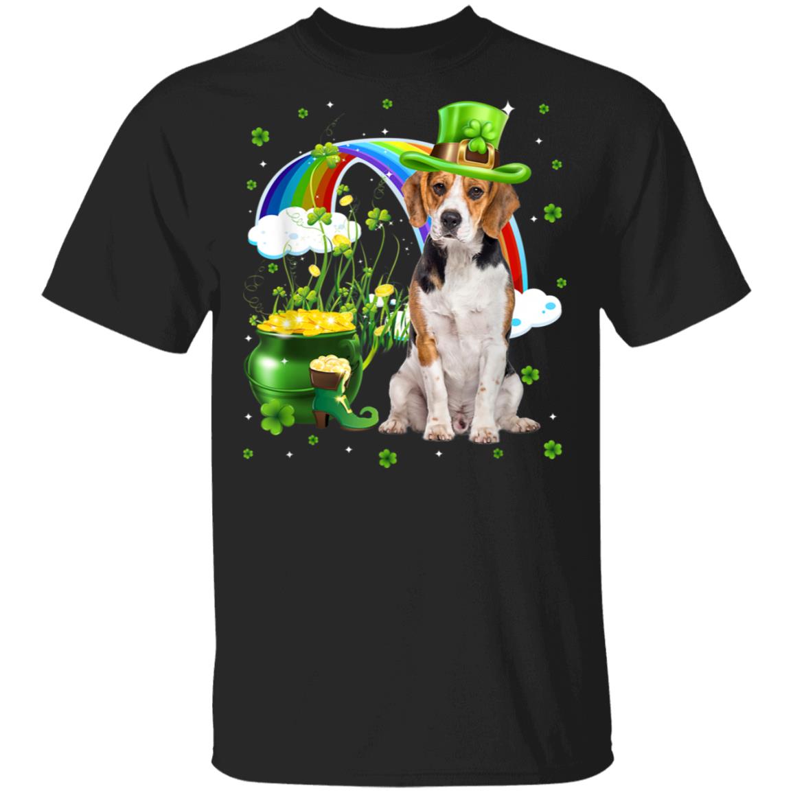 Beagle St Patricks Day Irish Shamrock Dog T-Shirt