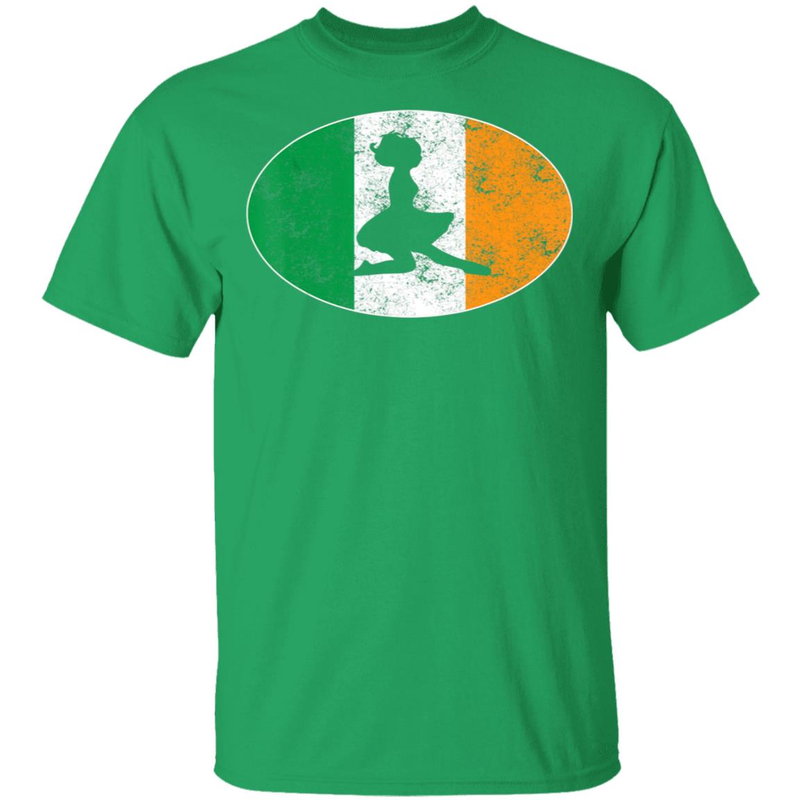 Beautiful Irish Flag Mixed Ballet Girl Saint Patrick Day T-Shirt