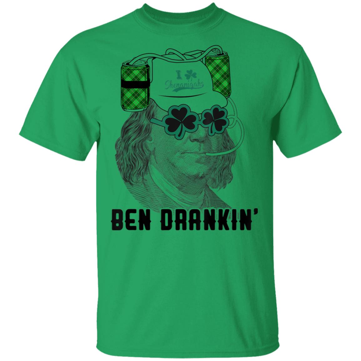 Ben Drankin Lover Drinking Green Beer St Patricks Day T-Shirt