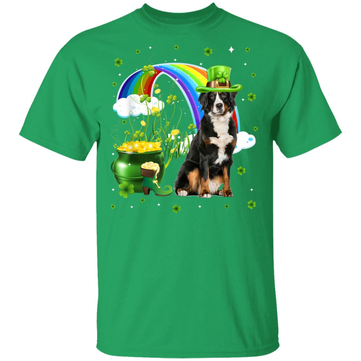 Bernese-Mountain-St-Patricks-Day-Irish-Shamrock-Dog-T-Shirt-1