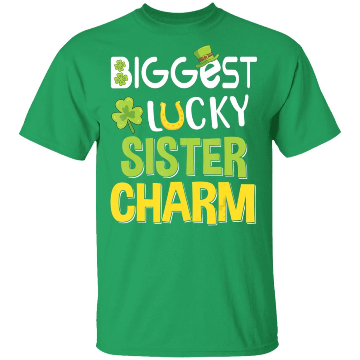 Biggest-Lucky Sister Charm Saint Patricks Day T-Shirt