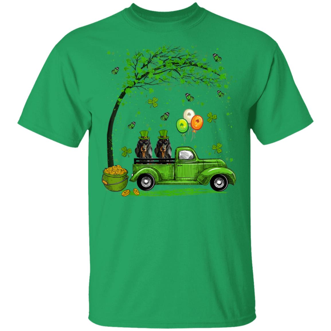Blue-Truck-Pickup-Dachshund-St-Patricks-Day-Dog-Lovers-T-Shirt-1
