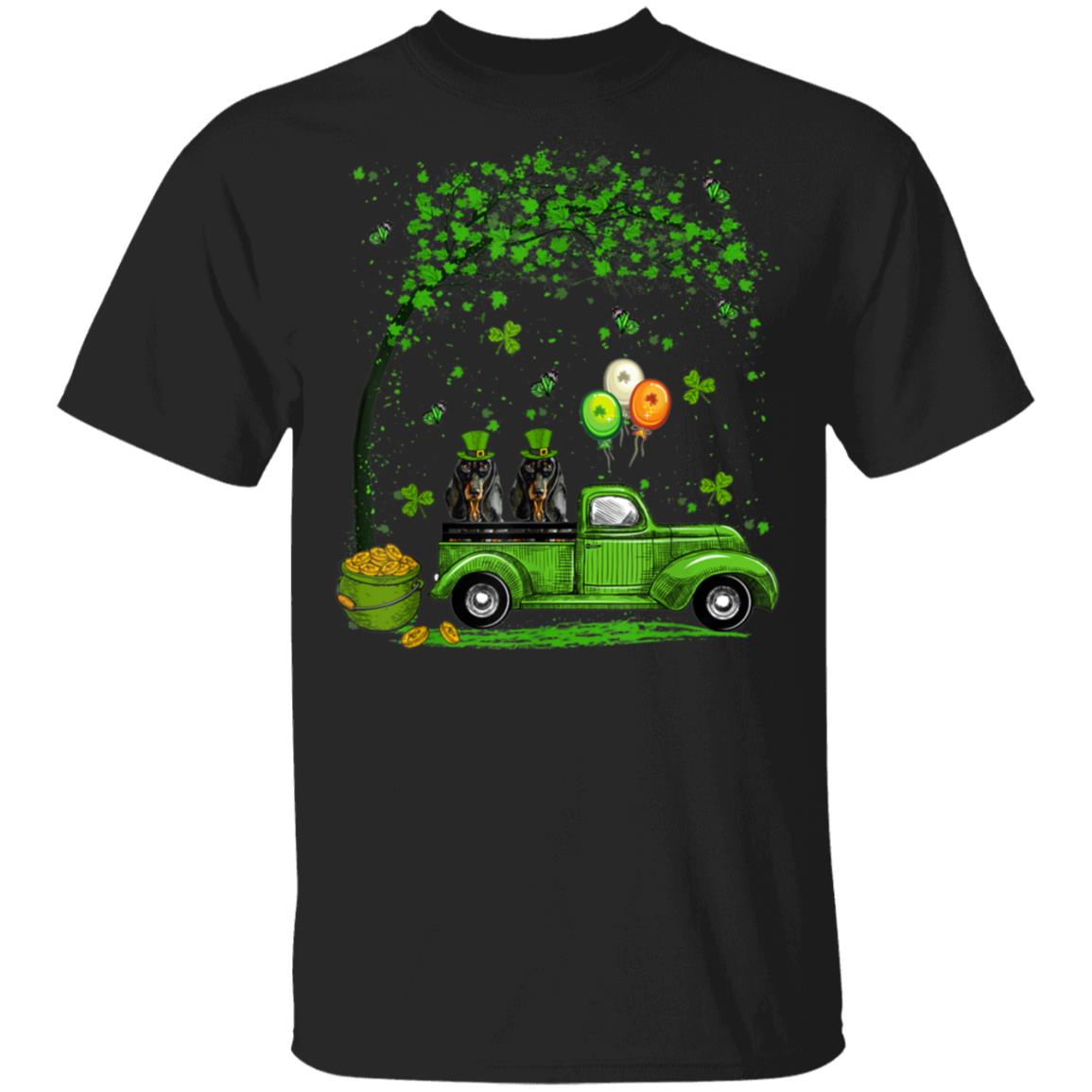 Blue Truck Pickup Dachshund St Patricks Day Dog Lovers T-Shirt