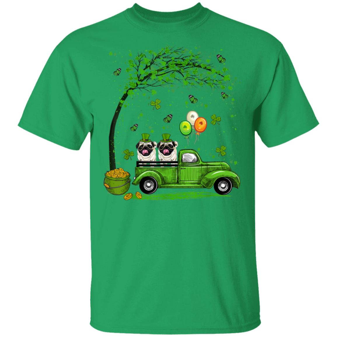 Blue-Truck-Pickup-Pug-St-Patricks-Day-Irish-T-Shirt-1