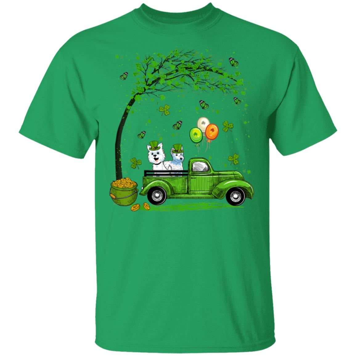 Blue-Truck-Pickup-Westie-St-Patricks-Day-Dog-Lovers-T-Shirt-1