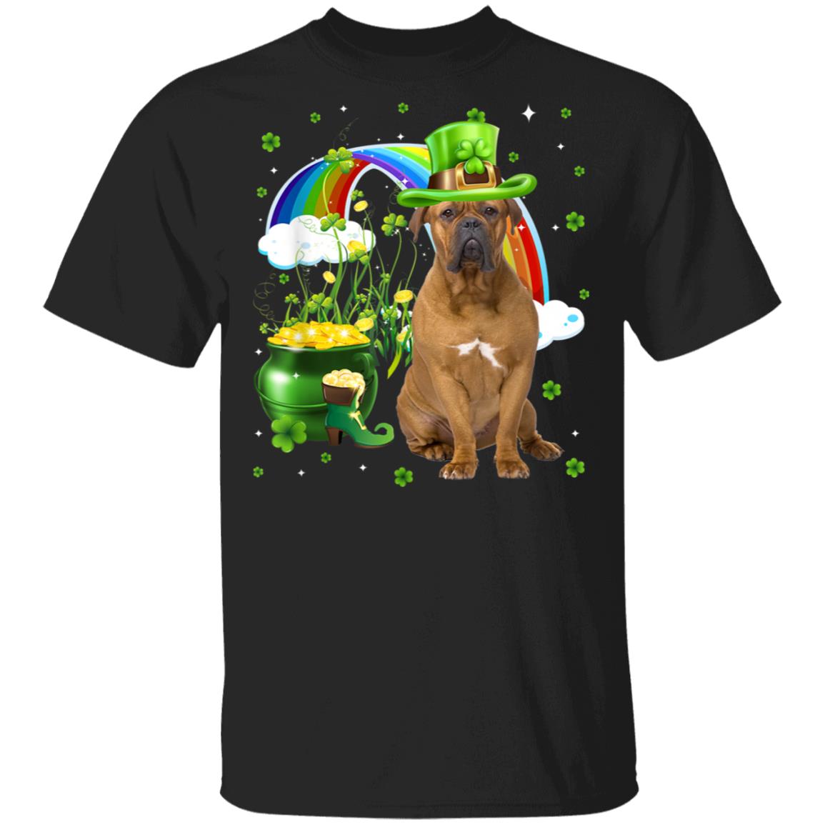 Boerboel St Patricks Day Irish Shamrock Dog T-Shirt