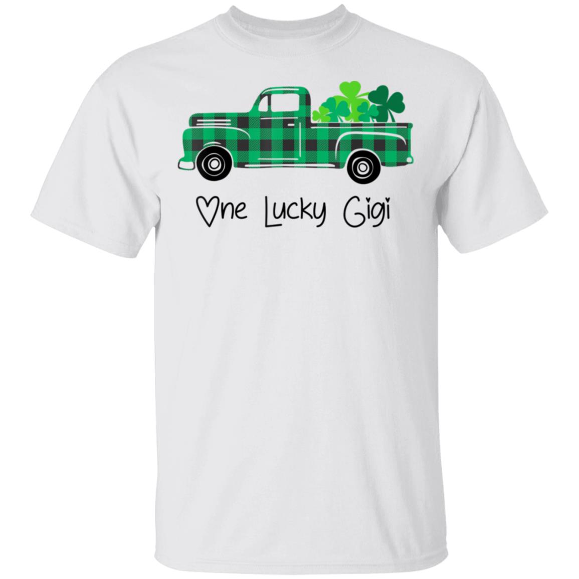 Buffalo Plaid Truck One Lucky Gigi St Patricks Day T-Shirt