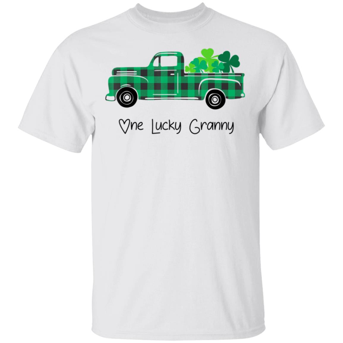 Buffalo Plaid Truck One Lucky Granny St Patricks Day T-Shirt