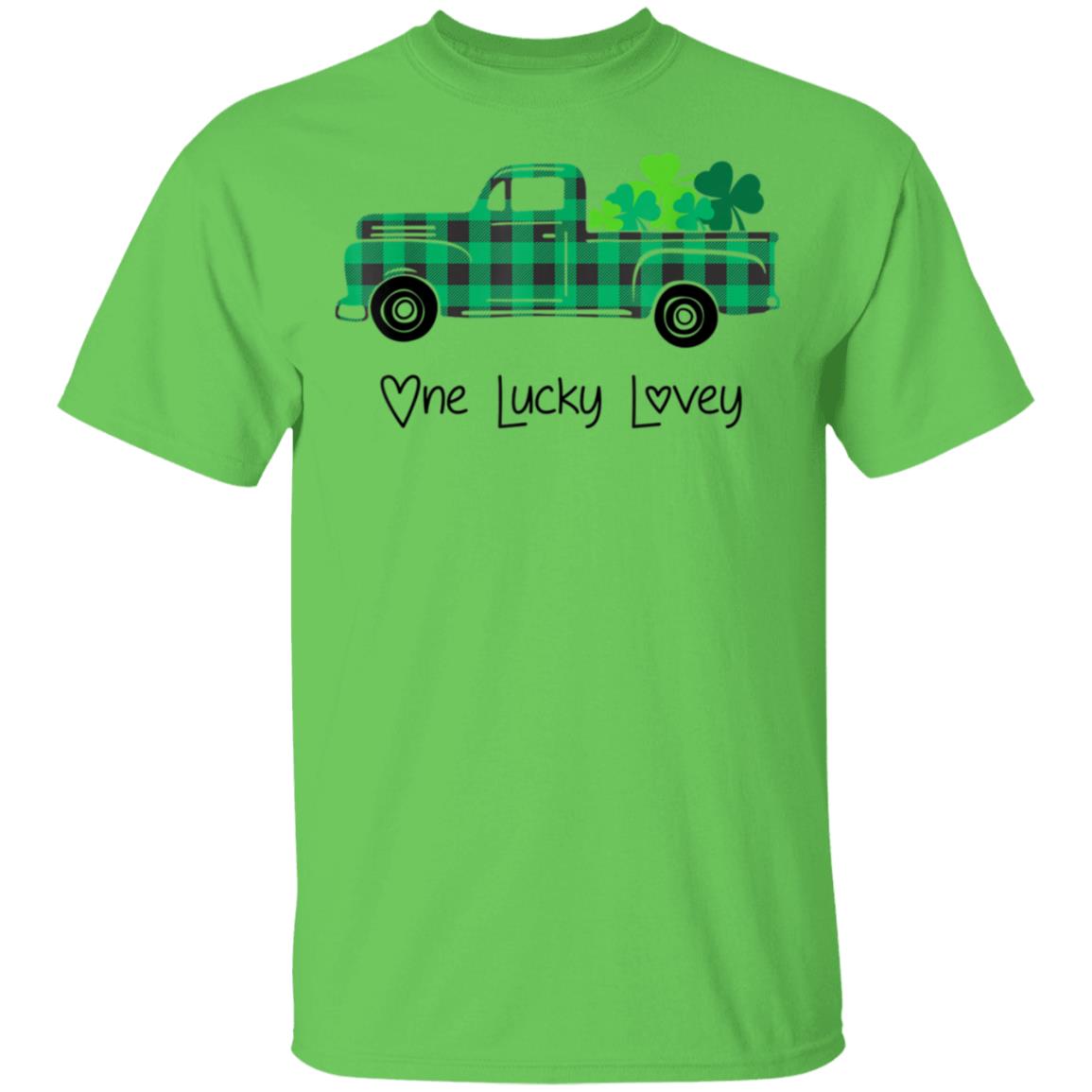 Buffalo-Plaid-Truck-One-Lucky-Lovey-St-Patricks-Day-T-Shirt-1