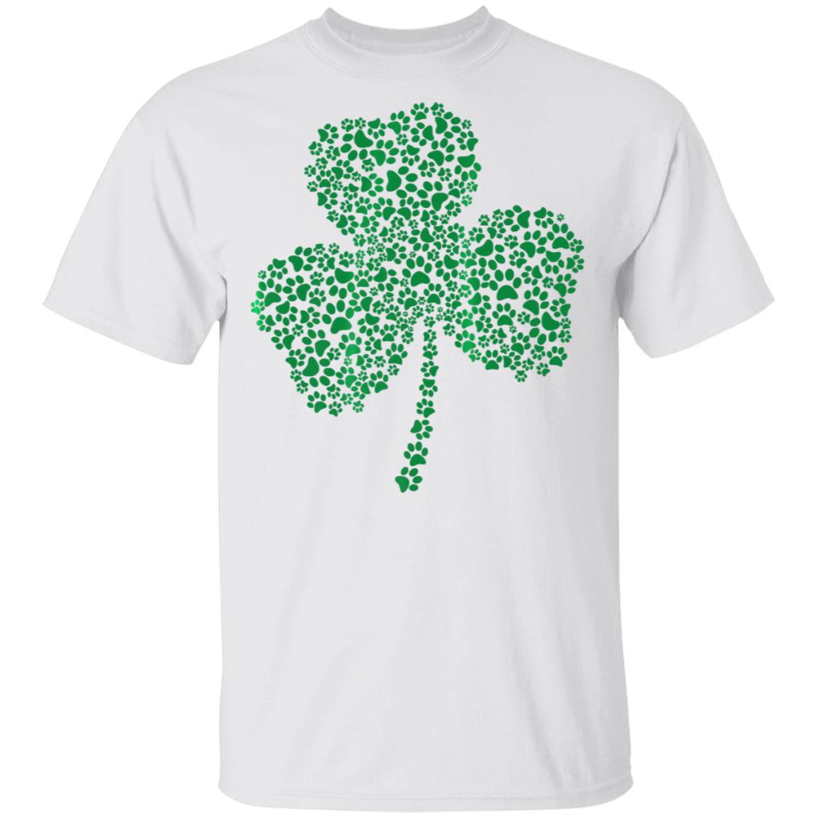 Dog Paw Shamrock St Patricks Day Premium T-Shirt