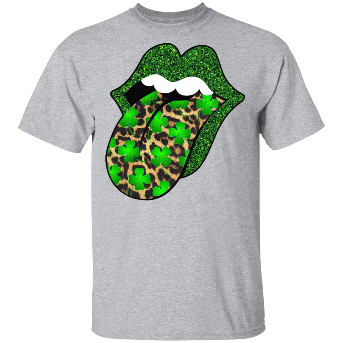 Green-Glitter-Lips-Leopard-Rolling-Stones-Cute-Saint-Patricks-Day-T-Shirt-Cotton-Tee-1