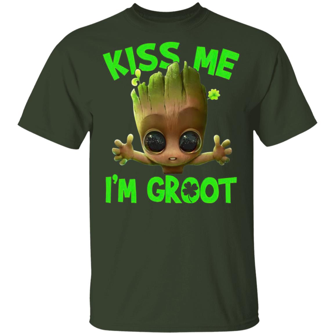 Kiss-Me-IM-Groot-Irish-T-Shirt-Cotton-Tee-1