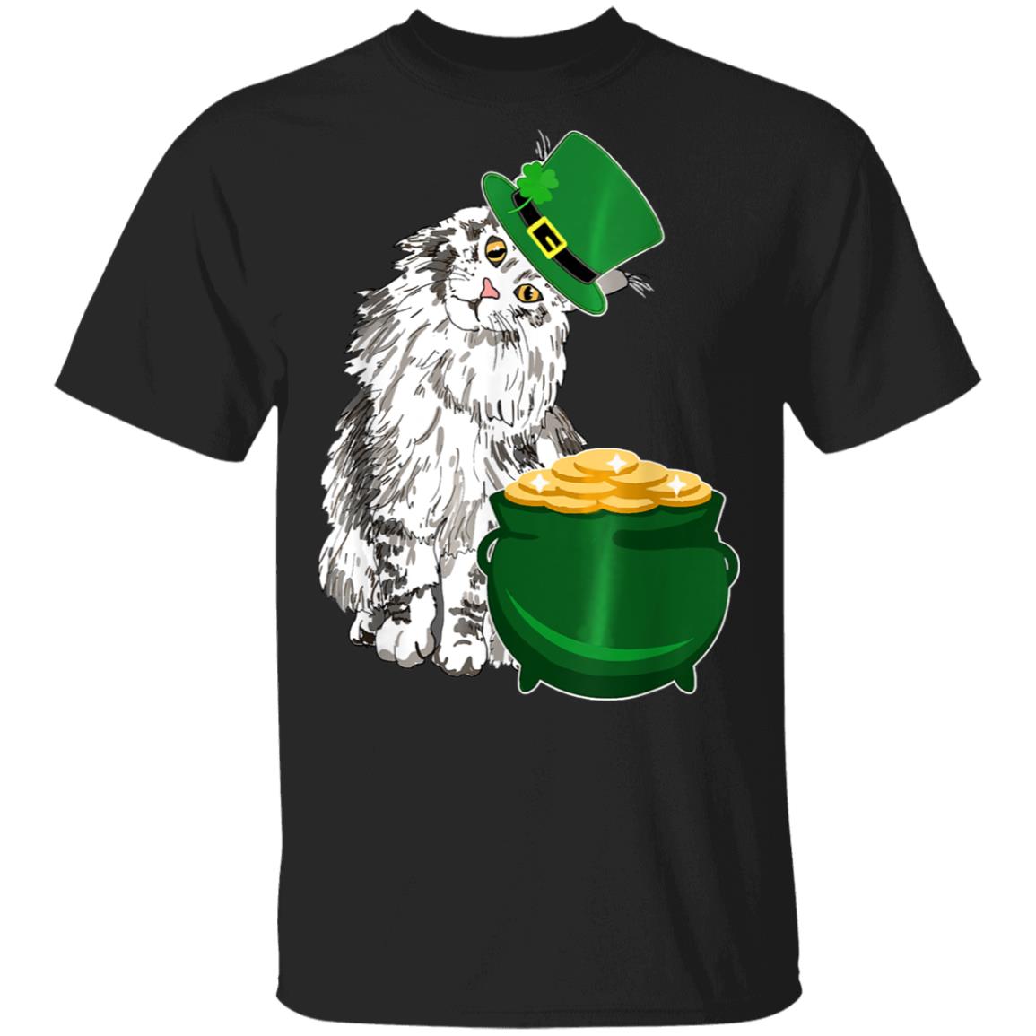 Lucky Maine Coon St Patricks Day T-Shirt