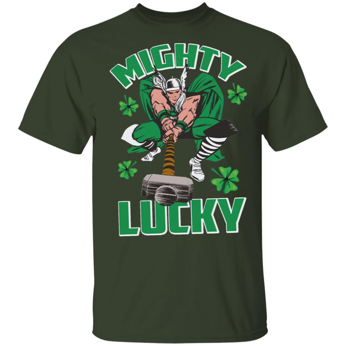 Marvel-Thor-Mighty-Lucky-St-Patricks-T-Shirt-Cotton-Tee-1