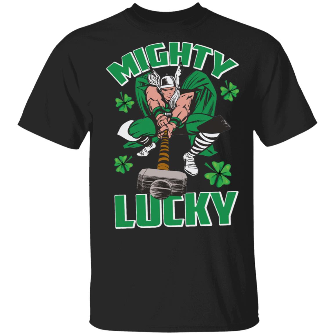 Marvel Thor Mighty Lucky St Patricks T-Shirt Cotton Tee