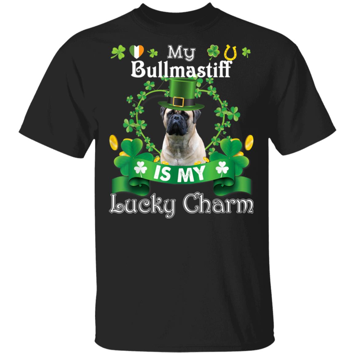 My Bullmastiff Dog Is Lucky Charm Leprechaun St Patrick Day T-Shirt