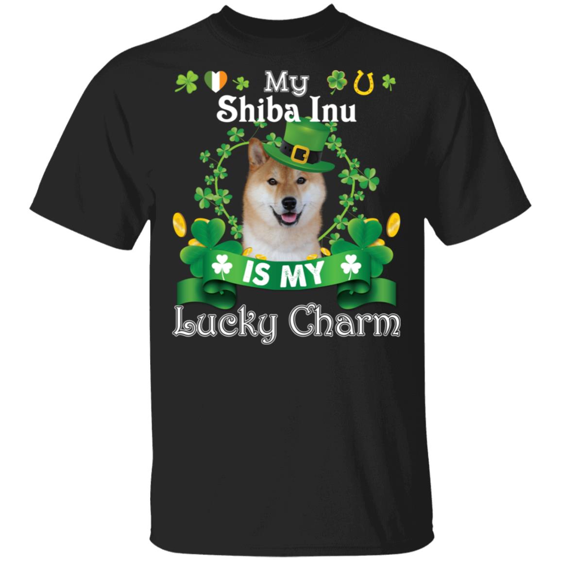 My Shiba Inu Dog Is Lucky Charm Leprechaun St Patrick Day T-Shirt