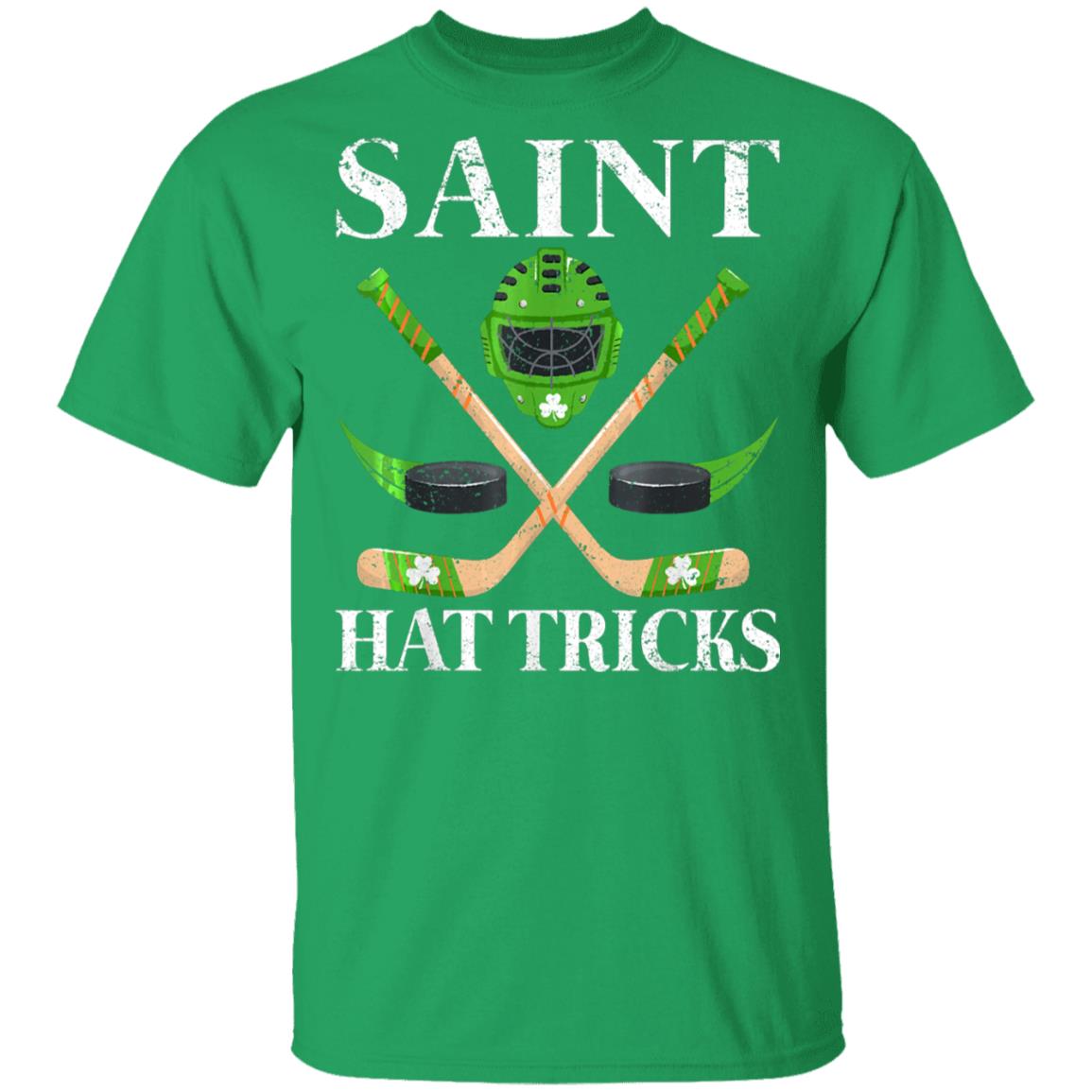 Saint-Hat-Tricks-Leprechaun-Lover-Hockey-St-Patricks-Day-T-Shirt-Cotton-Tee-1