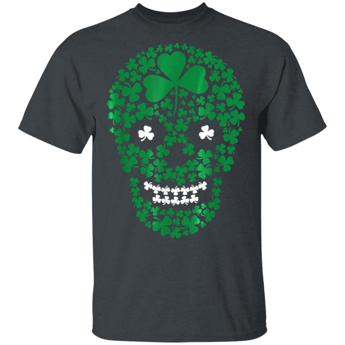 Saint-Patricks-Day-Shamrocks-Skull-T-Shirt-1