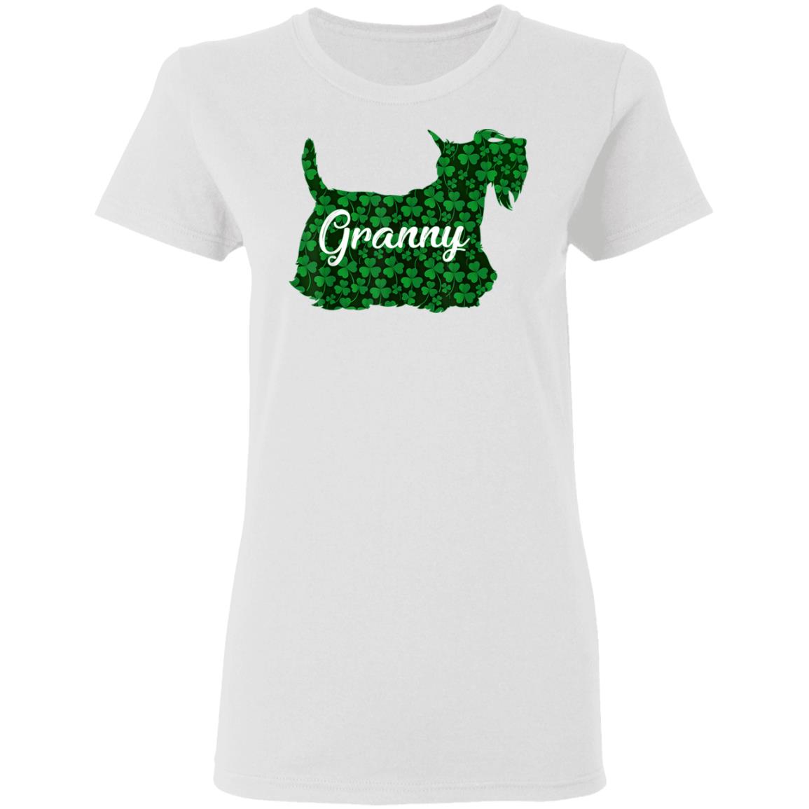 St Patrick Day Shamrock Scottish Dog Mom Outfit Irish Granny T-Shirt
