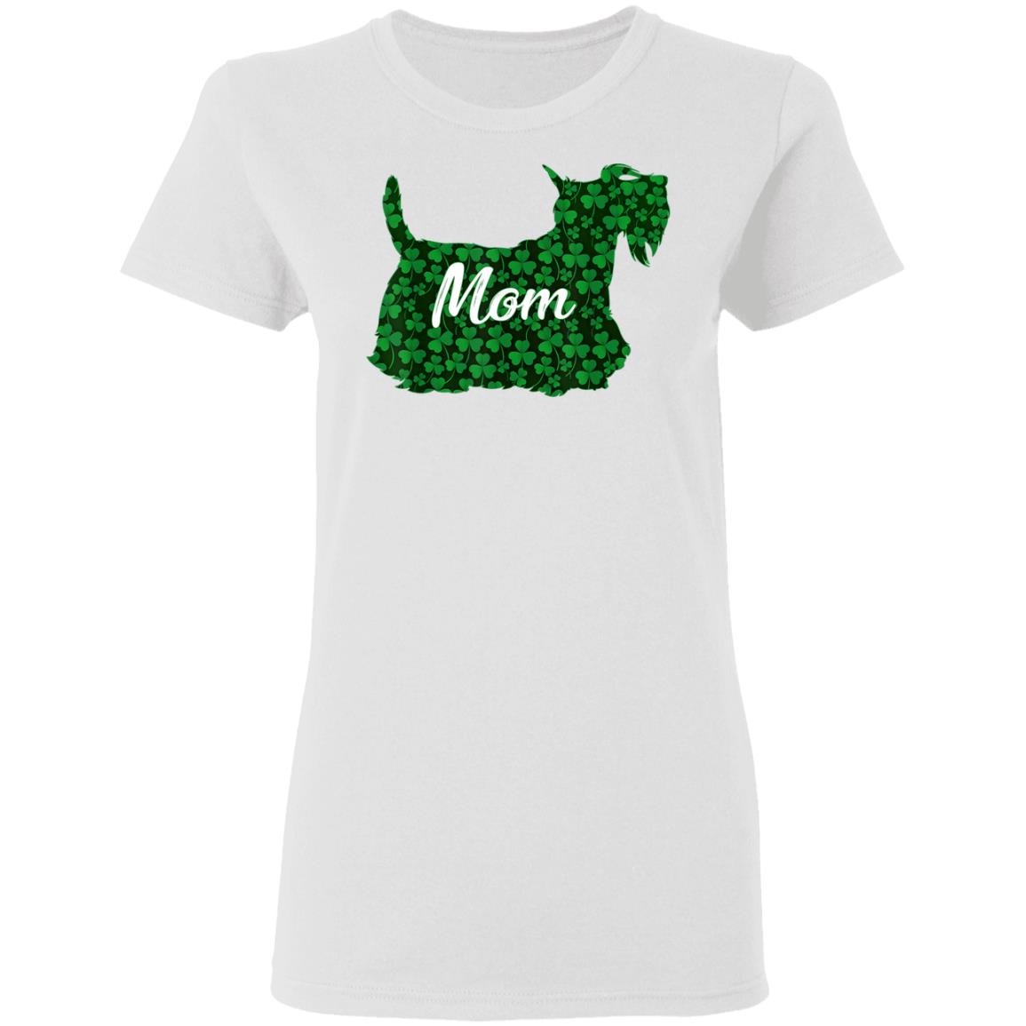 St Patrick Day Shamrock Scottish Dog Mom Outfit Irish T-Shirt