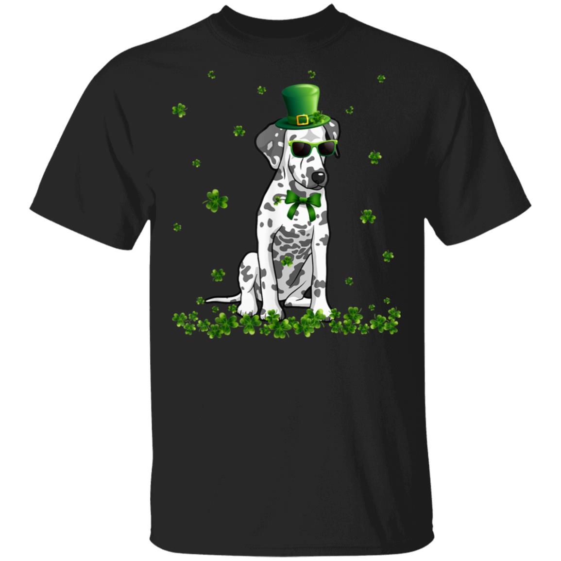 St.Patricks Day Dalmatian Hat Shamrock T-Shirt