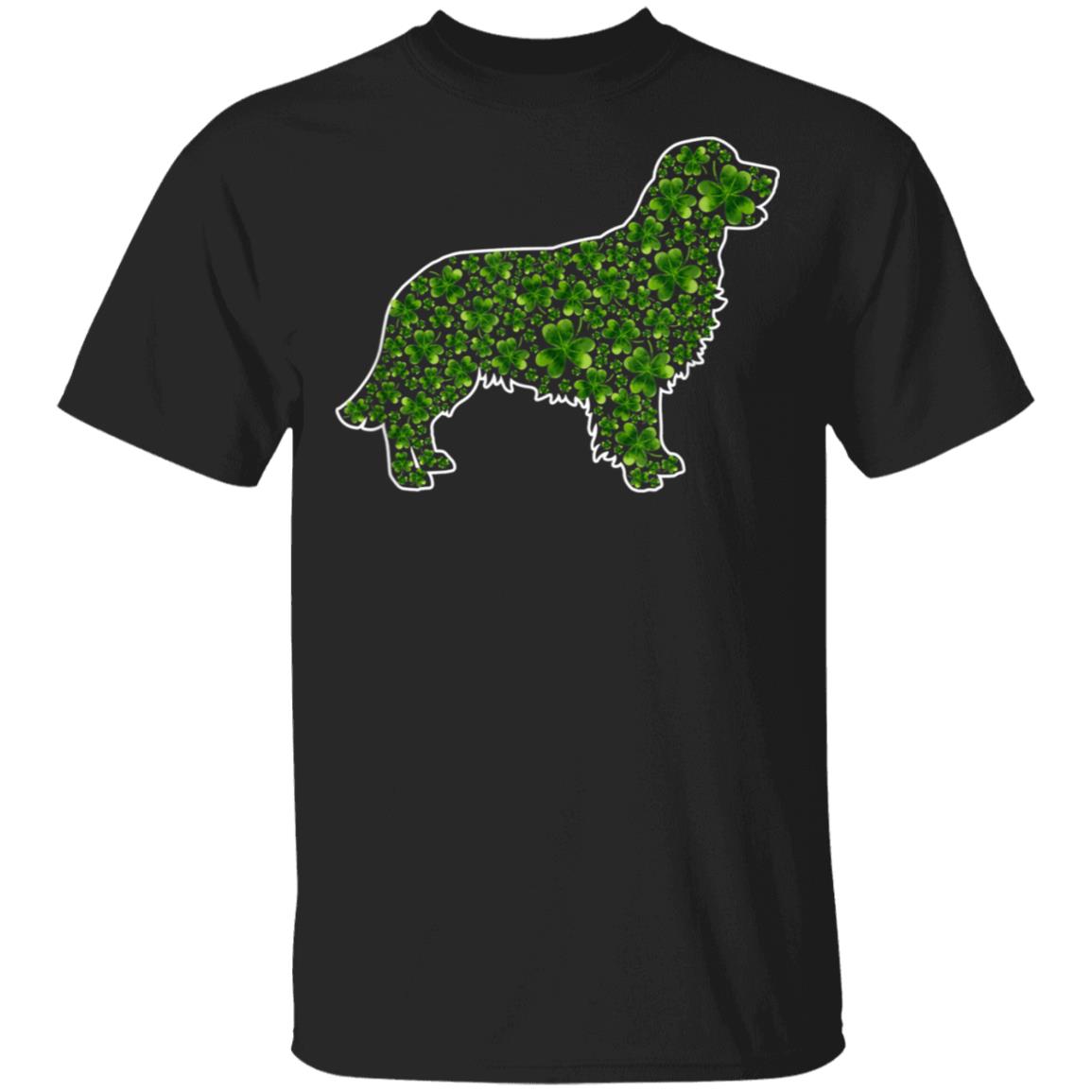 St.Patricks Day Dog Lover Fun Golden Retriever Shamrock T-Shirt