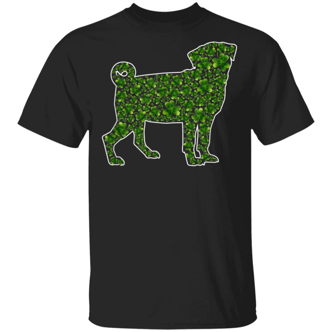 St.Patricks Day Dog Lover Pug Shamrock T-Shirt