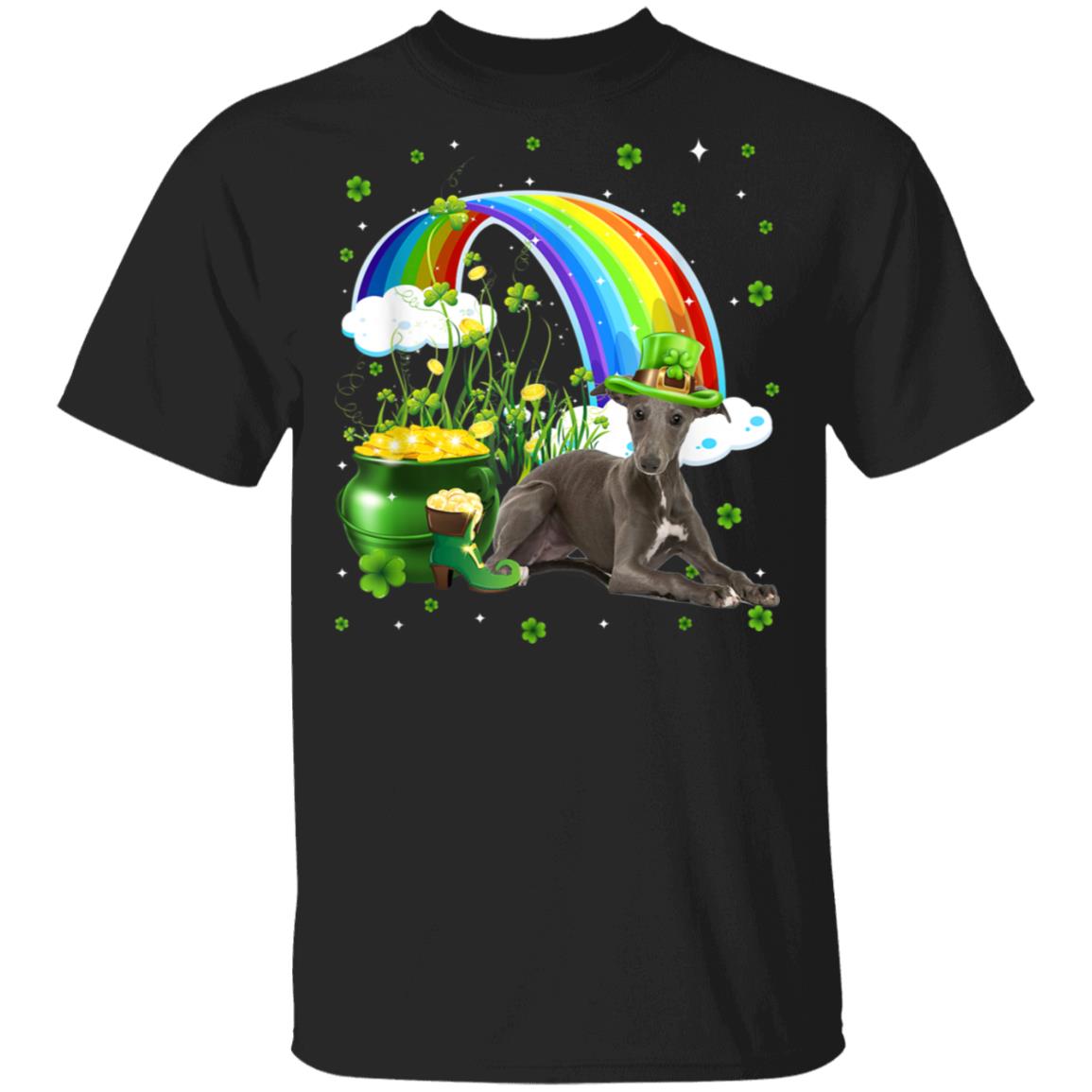 Whippet St Patricks Day Irish Shamrock T-Shirt