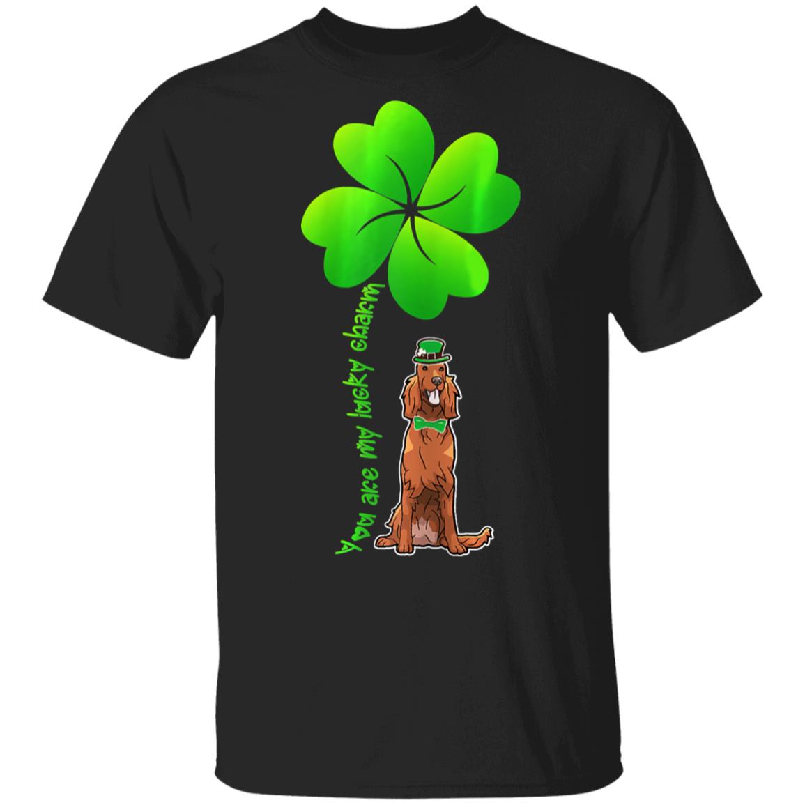 Womens Leprechaun Irish Setter Are My Lucky Charm Clover Patrick T-Shirt