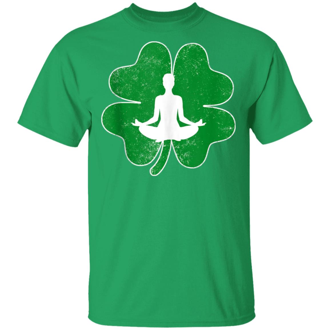 Yoga Shamrock Irish Saint Patricks Day T-Shirt Cotton Tee
